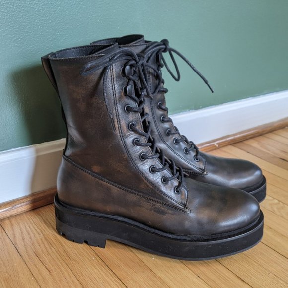 NWT Free People Collins Combat Boot / Black - Picture 5 of 7